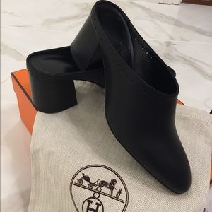 BRAND NEW Authentic Hermes black loafers!!